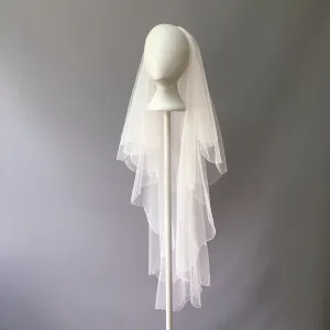 SAMPLE VEIL - Fingertip length 2 tier Ronda veil