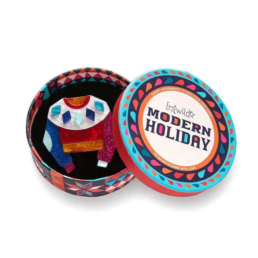 Seasonal Sweater Brooch by Erstwilder