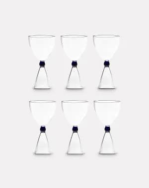 Set of 6 Double Wine and Spirit Glasses