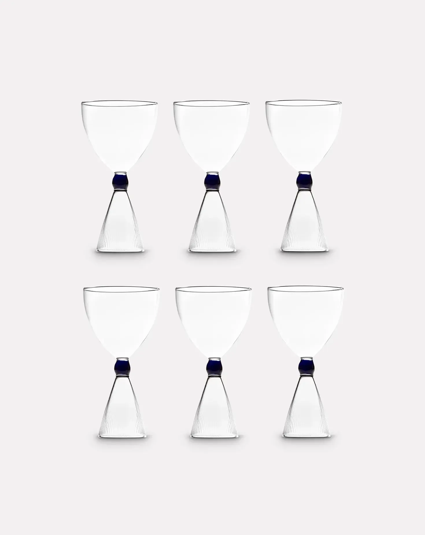 Set of 6 Double Wine and Spirit Glasses
