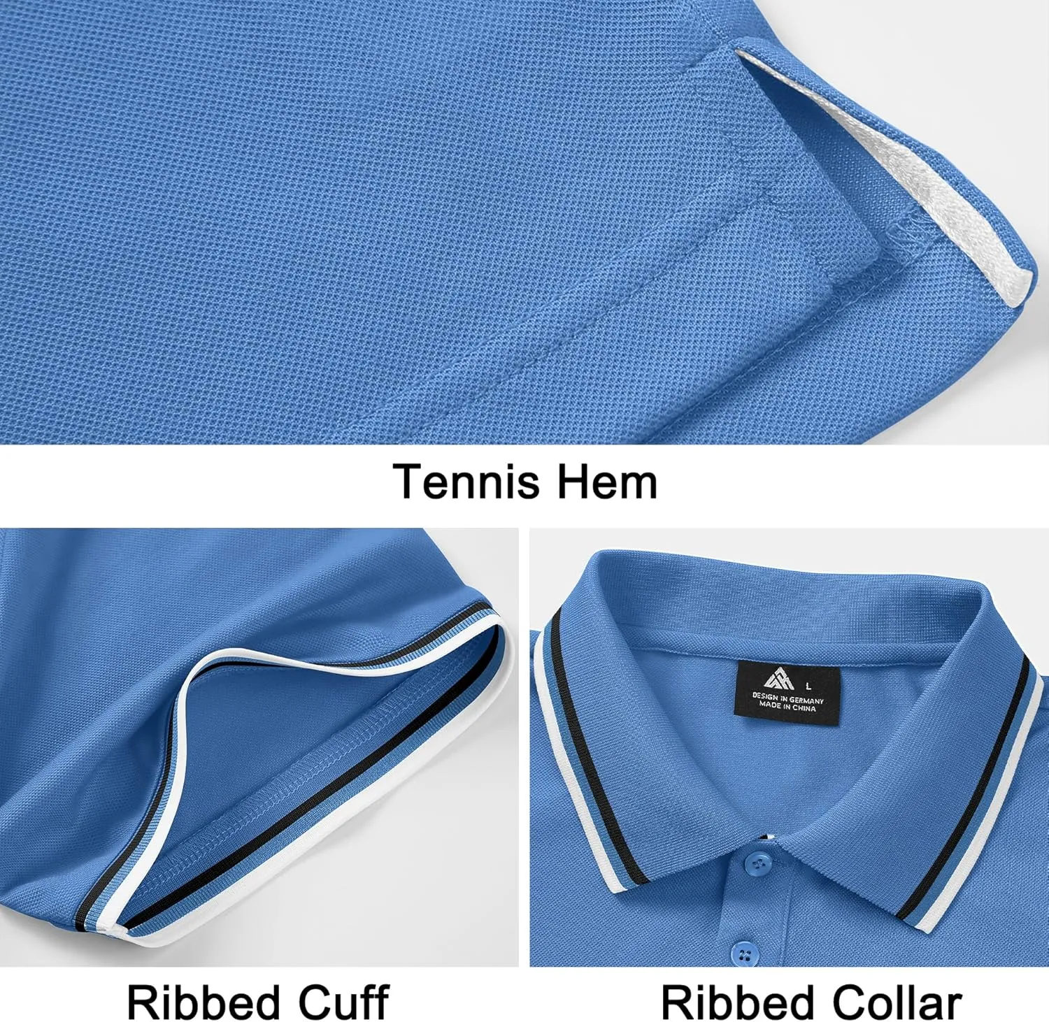 V VALANCH Mens Golf Polo Shirts Short Sleeve Moisture Wicking Golf Polo Shirts Collared Athletic Tennis Shirt