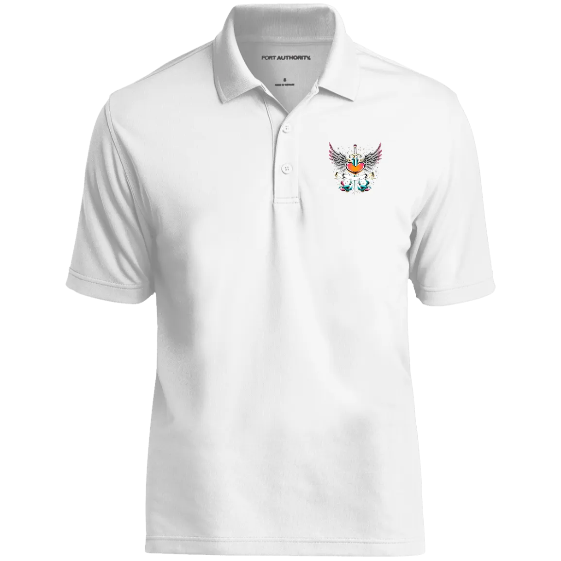 Vintage Heart Dry Zone UV Micro-Mesh Polo