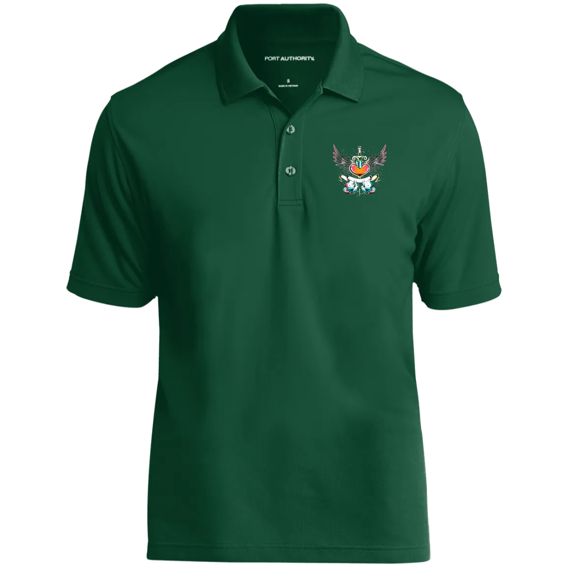 Vintage Heart Dry Zone UV Micro-Mesh Polo