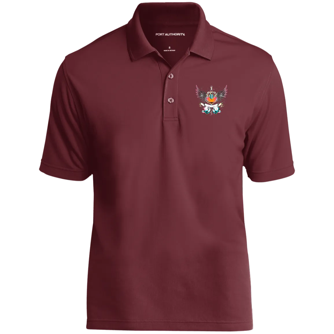 Vintage Heart Dry Zone UV Micro-Mesh Polo