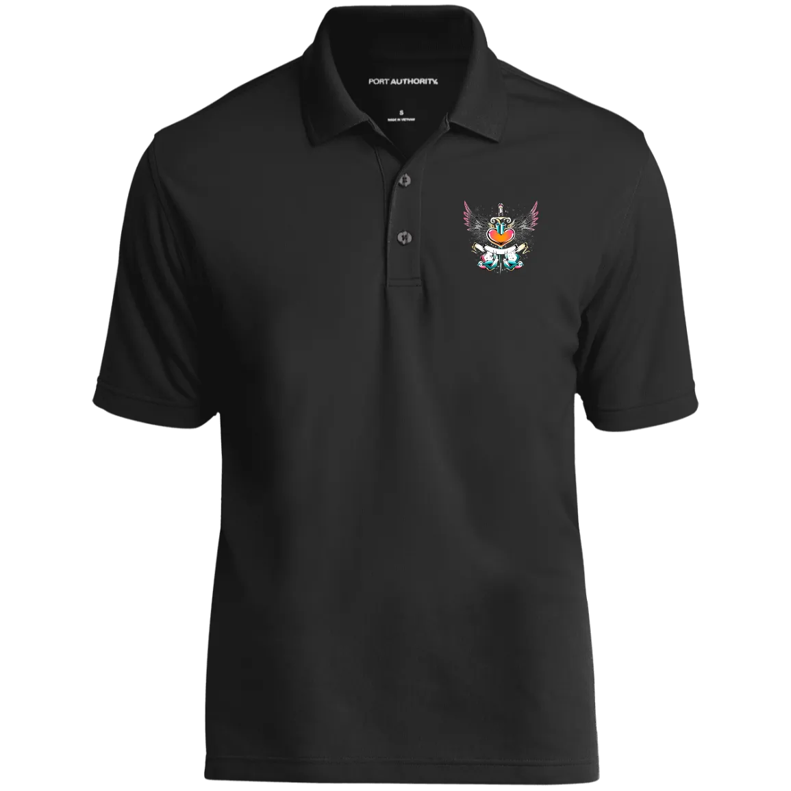 Vintage Heart Dry Zone UV Micro-Mesh Polo