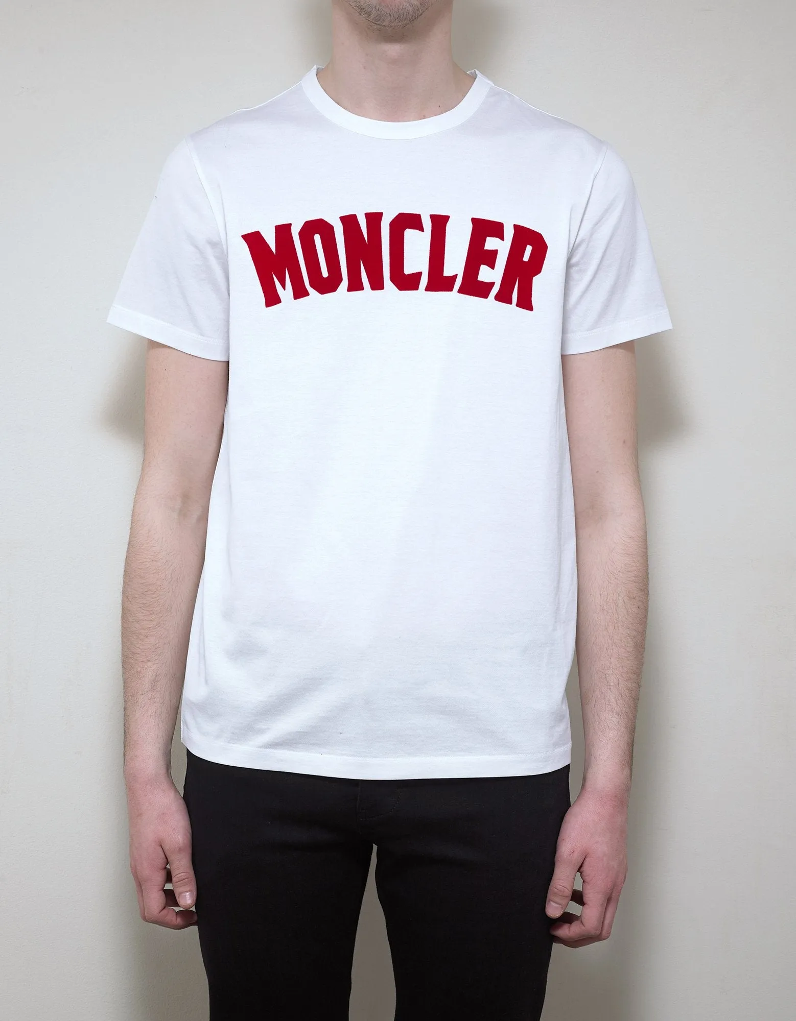 White Moncler Logo T-Shirt