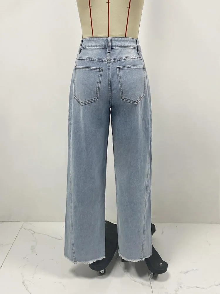 Wide Leg Jeans for Women High Waist Straight Leg Baggy Bootcut Jeans Trendy Loose Fit Boyfriend Denim Pants