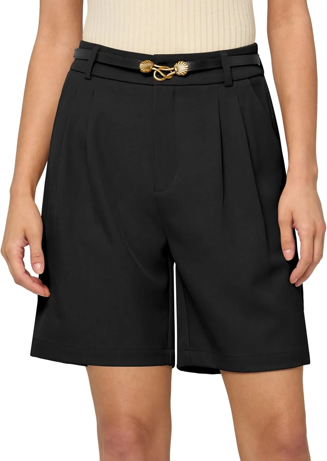 Willit Women's Shorts Wide Leg Dress Casual Work Summer Pleated Shorts High Waisted with Pockets 7" 10"